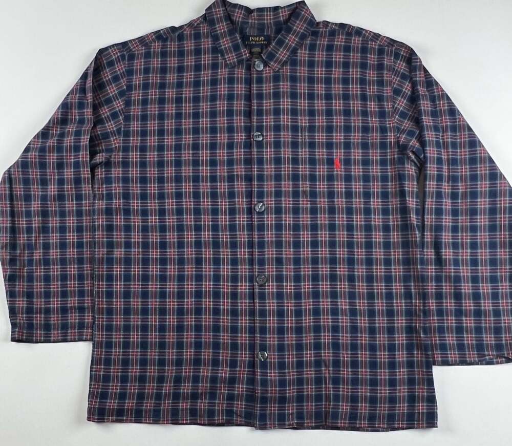Ralph Lauren Men's Plaid Cotton Long Sleeve Sleepwear  Size L